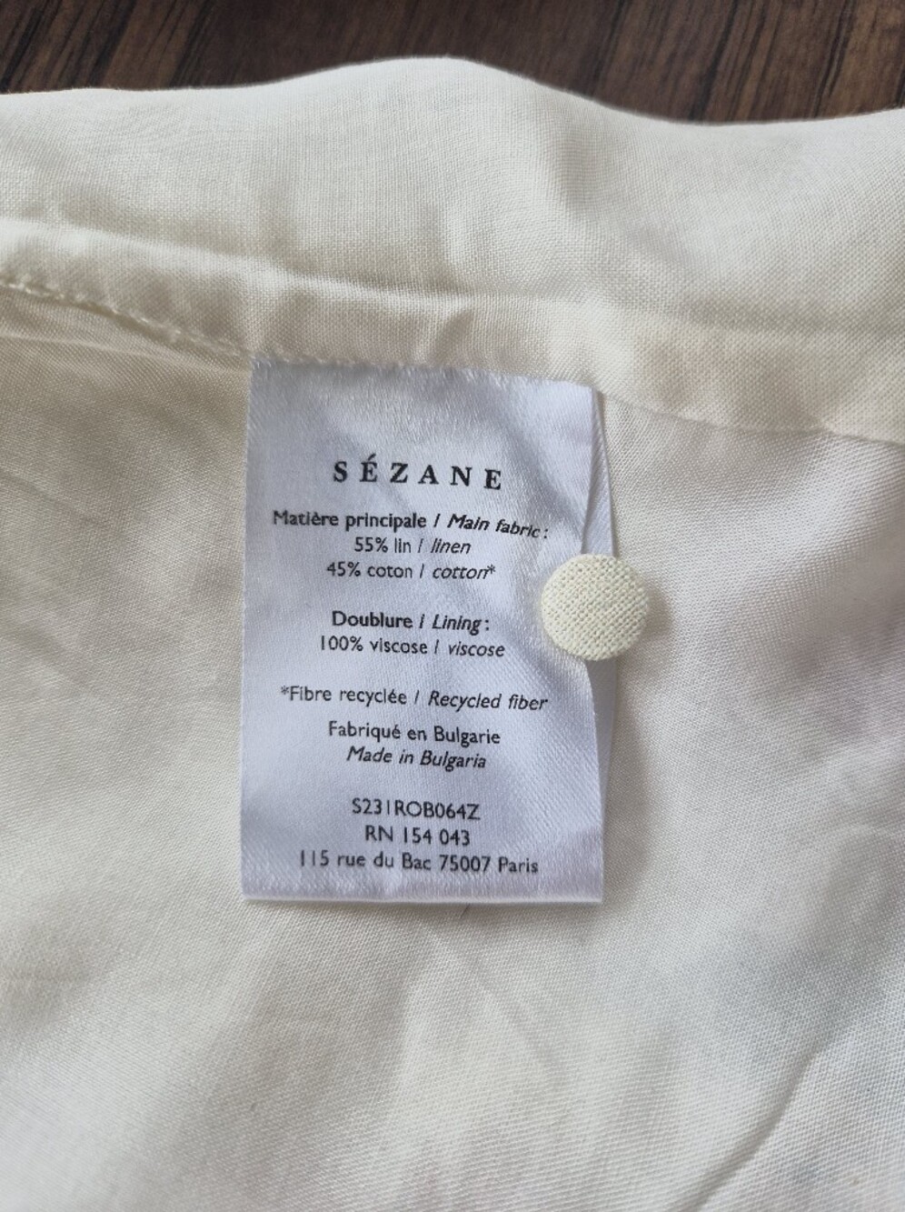 *NWT* [Sezane] Amore Dress In Maxi Roses, Size US 40/8, Part Linen - Picture 11 of 12